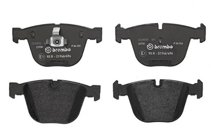 BMW Disc Brake Pad Set - Rear (Low-Metallic) 34216857117 - Brembo P06026